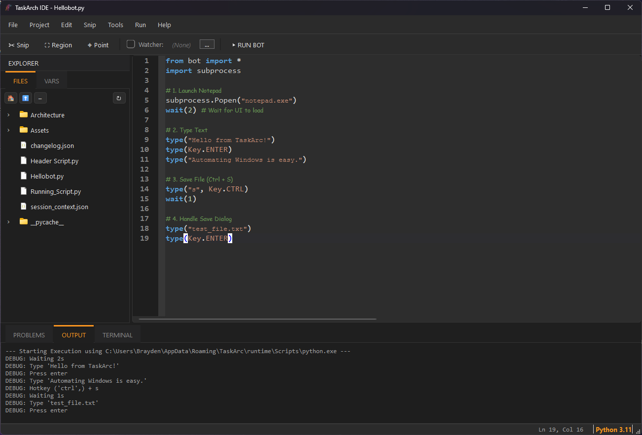 TaskArc IDE